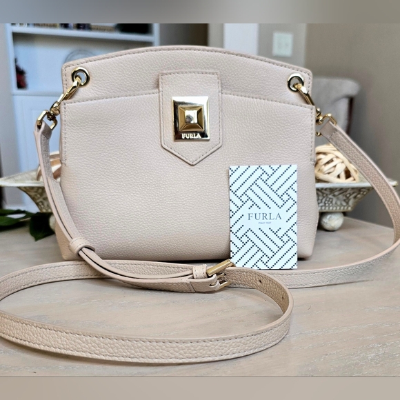 Furla Handbags - Furla Anna Small Leather Crossbody Bag